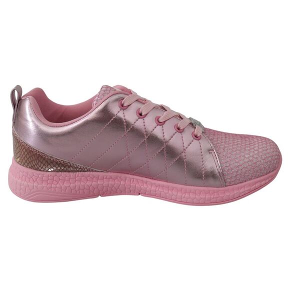 Plein Sport Shoes - Plein Sport Pink Blush Polyester Runner Gisella Sneakers Women's Shoes